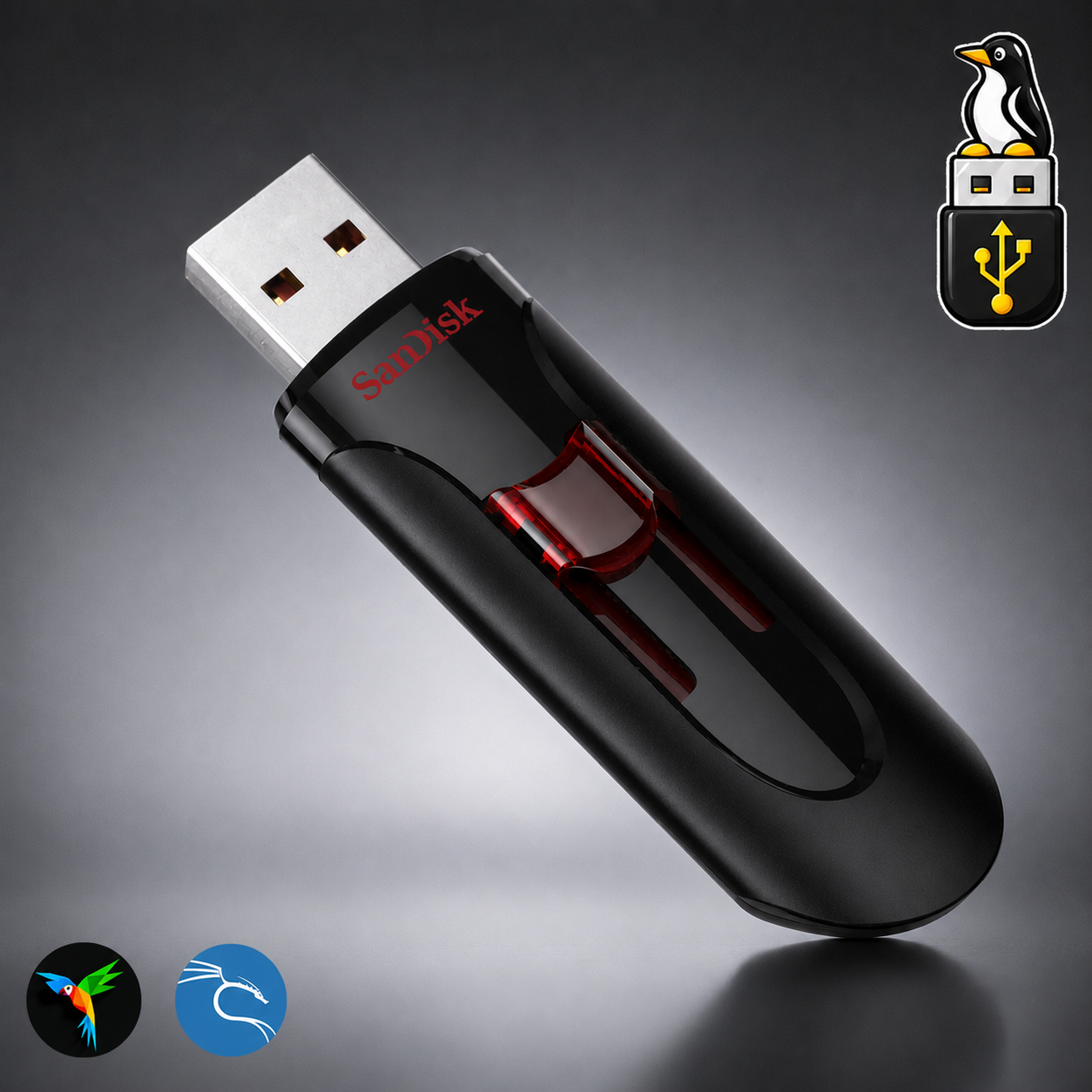 USB Flashdisk Paket Keamanan - Parrot OS